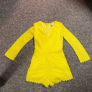 H&M Yellow Long Sleeve Romper